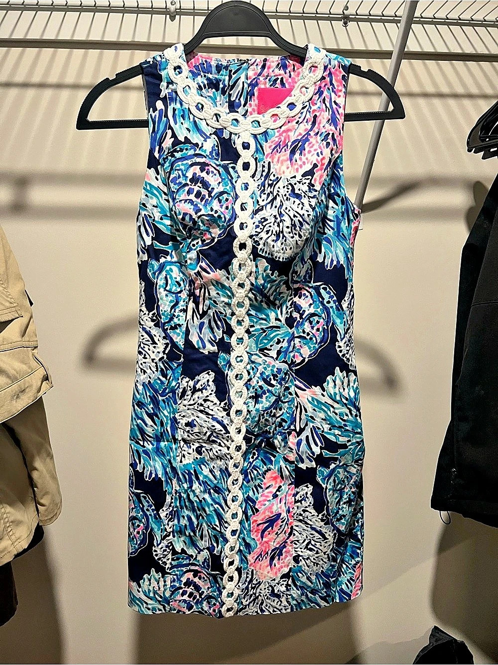 Lilly Pulitzer Floral Mini Dress in Blue & Pink Like New